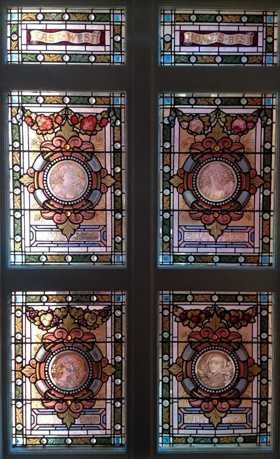 stained glass panels inside shardale therapeutic community